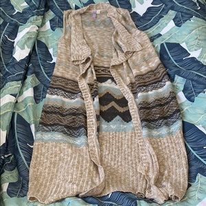 Long line knitted shawl